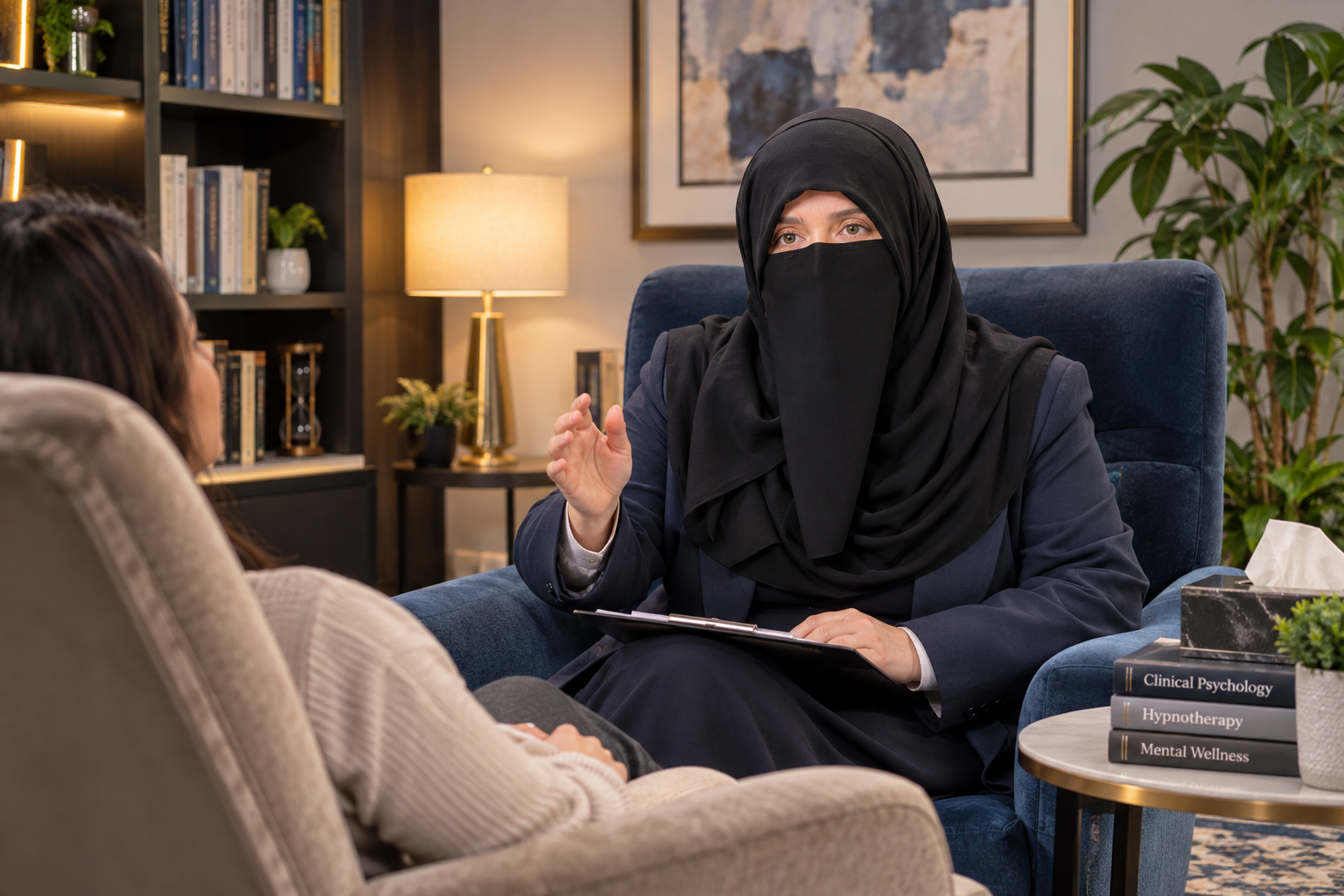 Attiqa Aslam in a private psychological consultation